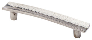 Martellata Pull, White Bronze, 128mm Pull