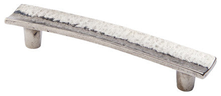 Martellata Pull, White Bronze, 128mm Pull