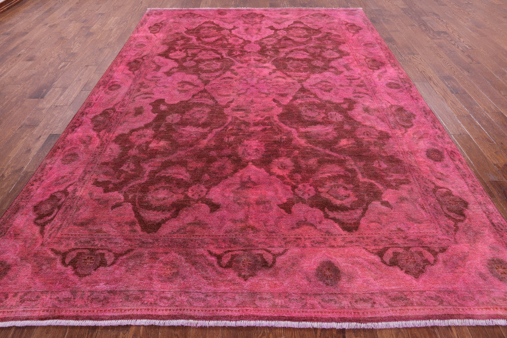 8' 10" X 12' 0" Overdyed Full Pile Handmade Wool Rug - WR2245