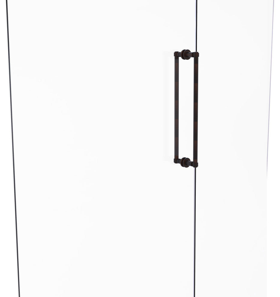 Contemporary 18" Back to Back Shower Door Pull, Venetian Bronze