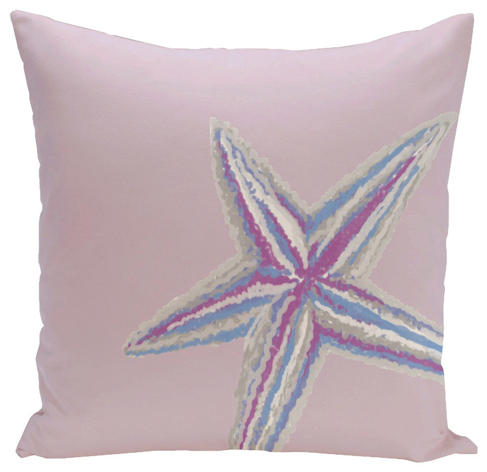 Polyester Decorative Pillow, Starfish, 16"x16"