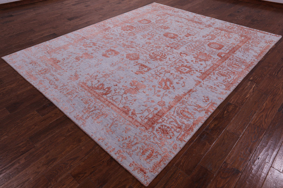 8' 0" X 9' 11" Wool & Silk Handmade Persian Rug - Q15760