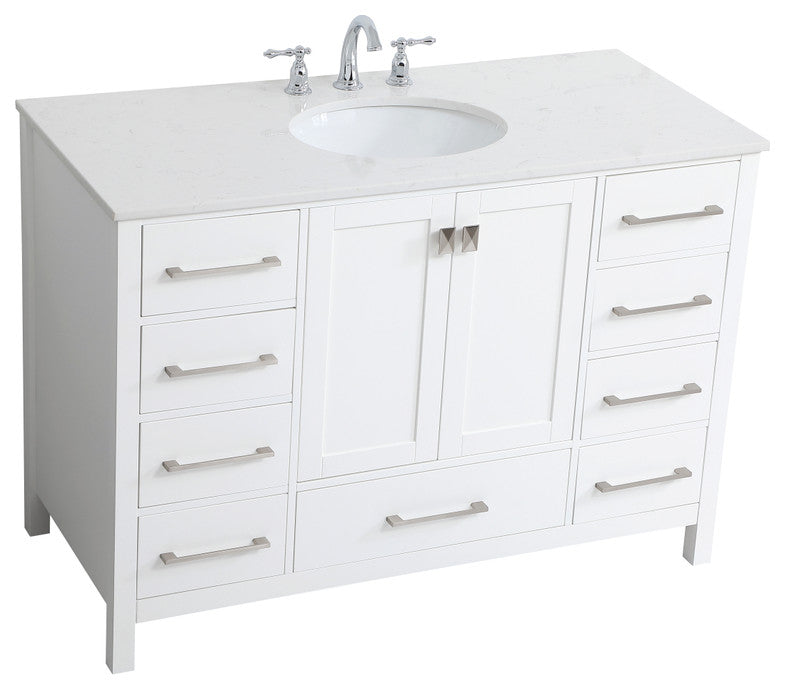 Isabel White 48" Single Sink Bathroom Vanity