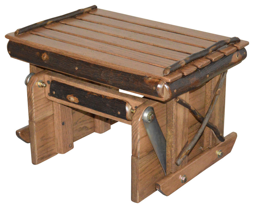 Hickory Gliding Ottoman, Walnut Finish