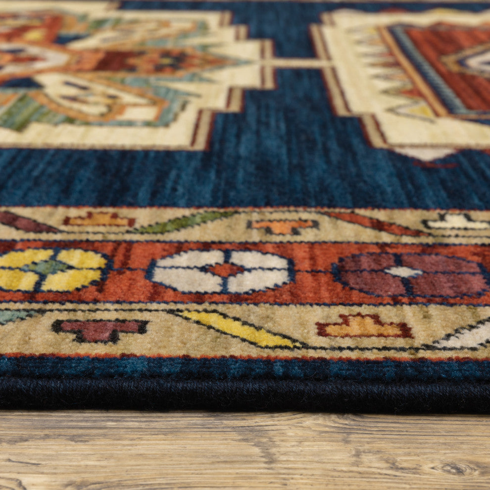 Oriental Weavers Lilihan Indoor Rug Blue/ Red 6'7" X 9'6"