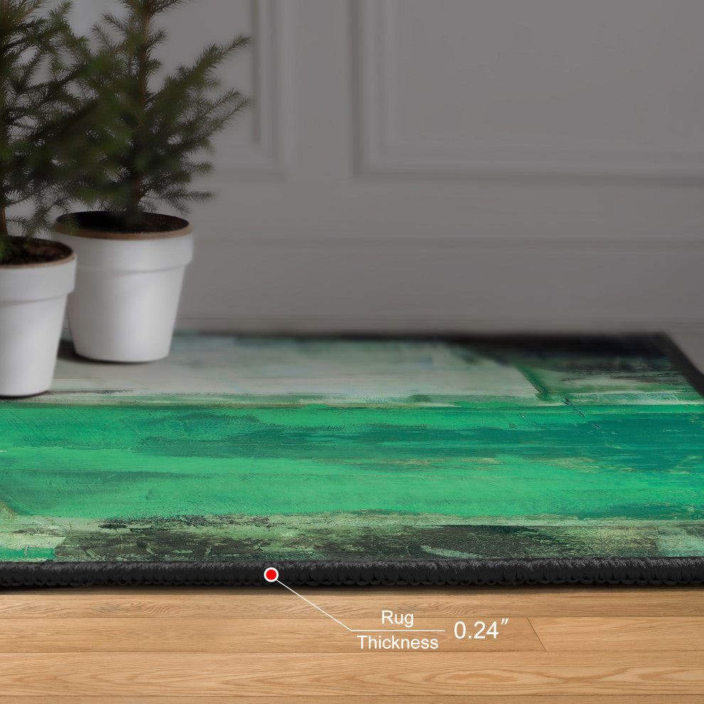 Verdure Abstract Art Area Rug, 7.5'x10.3'