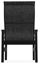 Leeward Sling Outdoor Armchair, Augustine Shadow/Black