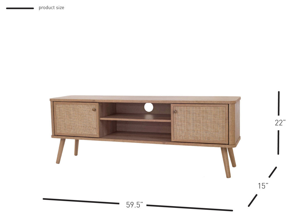 Thelma KD 59.5" Rattan TV Stand