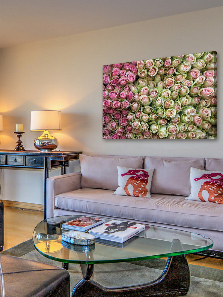 "Roses in Pink" Painting Print on Wrapped Canvas