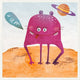 "Alien Friend Number 2" Framed Canvas Giclee by Skip Teller, 43x43"