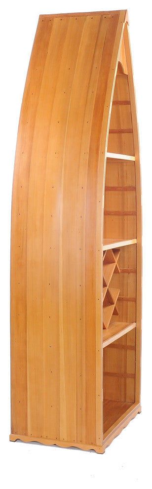 Canoe Wine Shelf handmade wooden boat