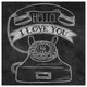 "Hello I Love You Chalk" Digital Paper Print by Mary Urban, 32"x32"