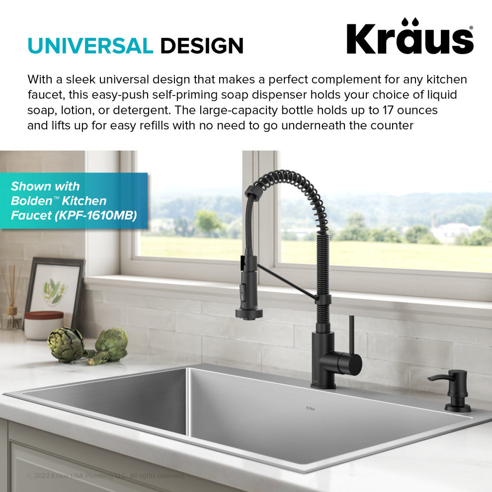 Soap Dispenser, Matte Black