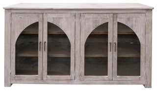 Acropolis Solid Wood 4-Door Multi-Purpose Console - 70"