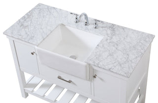 Home Living 22" Farmhouse White-Light Bathroom Vanity
