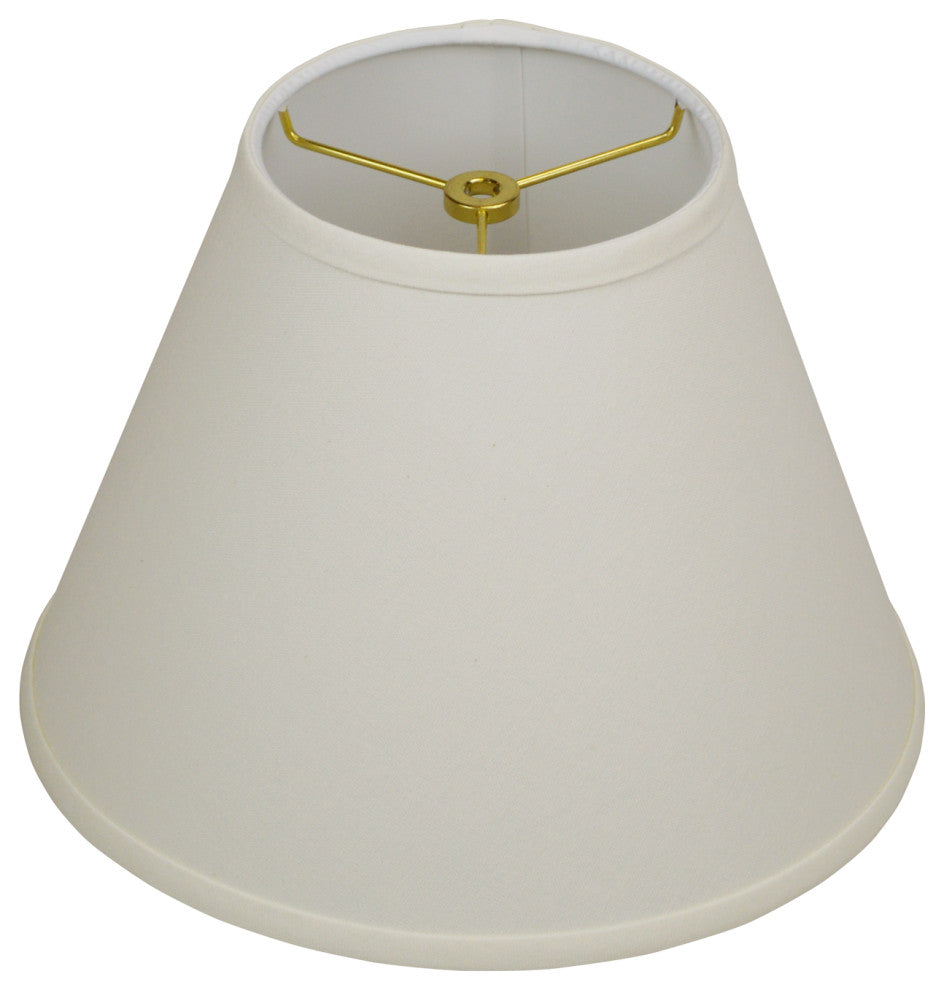 Fenchel Shades 6"x12"x9" Brass Spider Attachment Empire Lamp Shade, Linen Cream