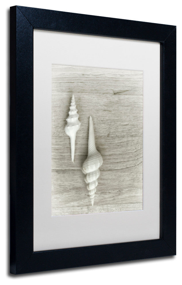 Cora Niele ''Two White Shells'' Matted Framed Art