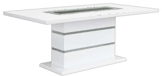 ACME Elizaveta Dining Table, Gray Velvet
