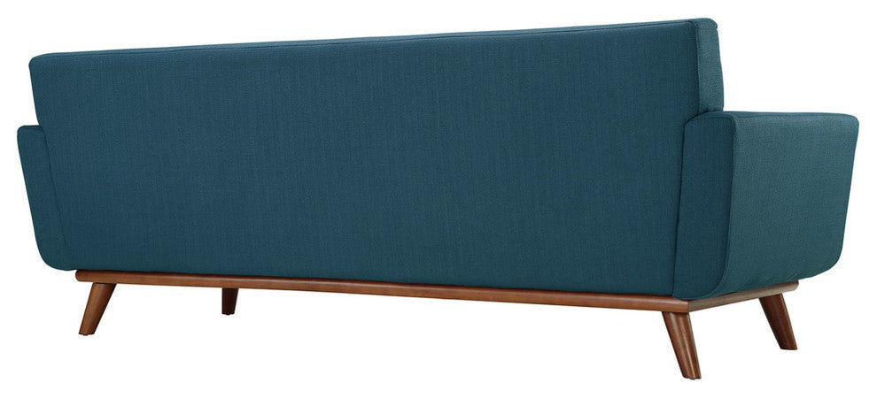 Modern Contemporary Armchair and Sofa, 2-Piece Set, Azure