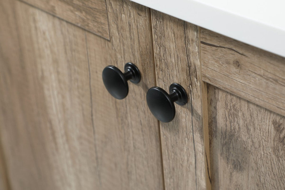 Home Living 19" Farmhouse Natural Oak-Light Bathroom Vanity