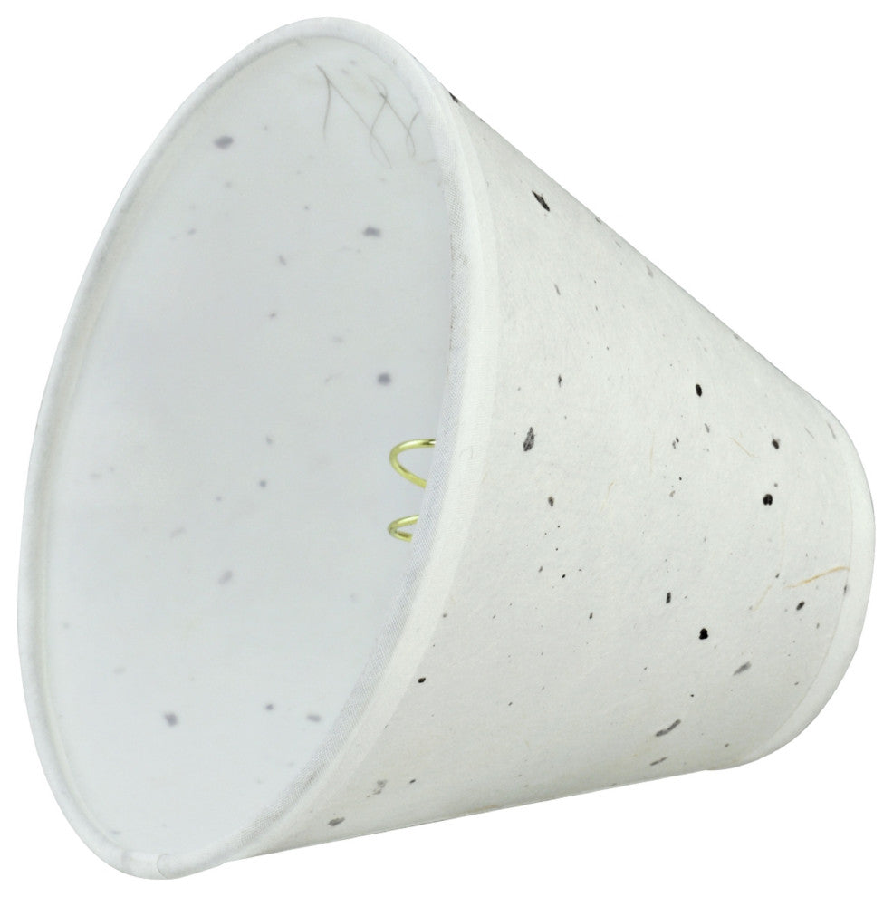 32116-6 Small Hardback Empire Chandelier Clip On Lamp Shade Off White 3"x6"x5"