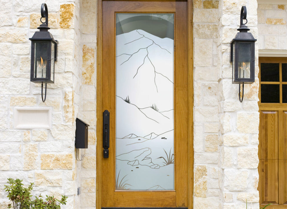 Interior Prehung Door or Interior Slab Door - Mountains Foliage - Primed -...