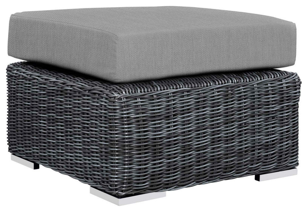 Summon 5-Piece Outdoor Patio Sunbrella Sectional Set, Gray