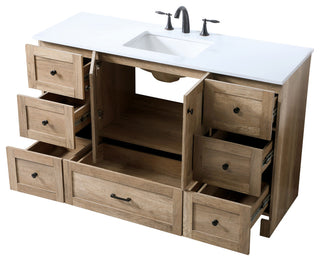 Home Living 54" Single Bathroom Vanity, Natural Oak