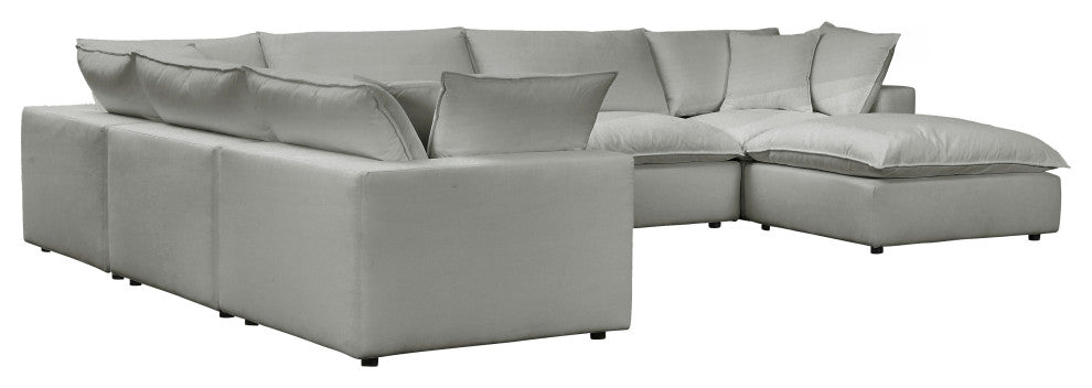 Cali Modular Large Chaise 7-piece Sectional, Slate
