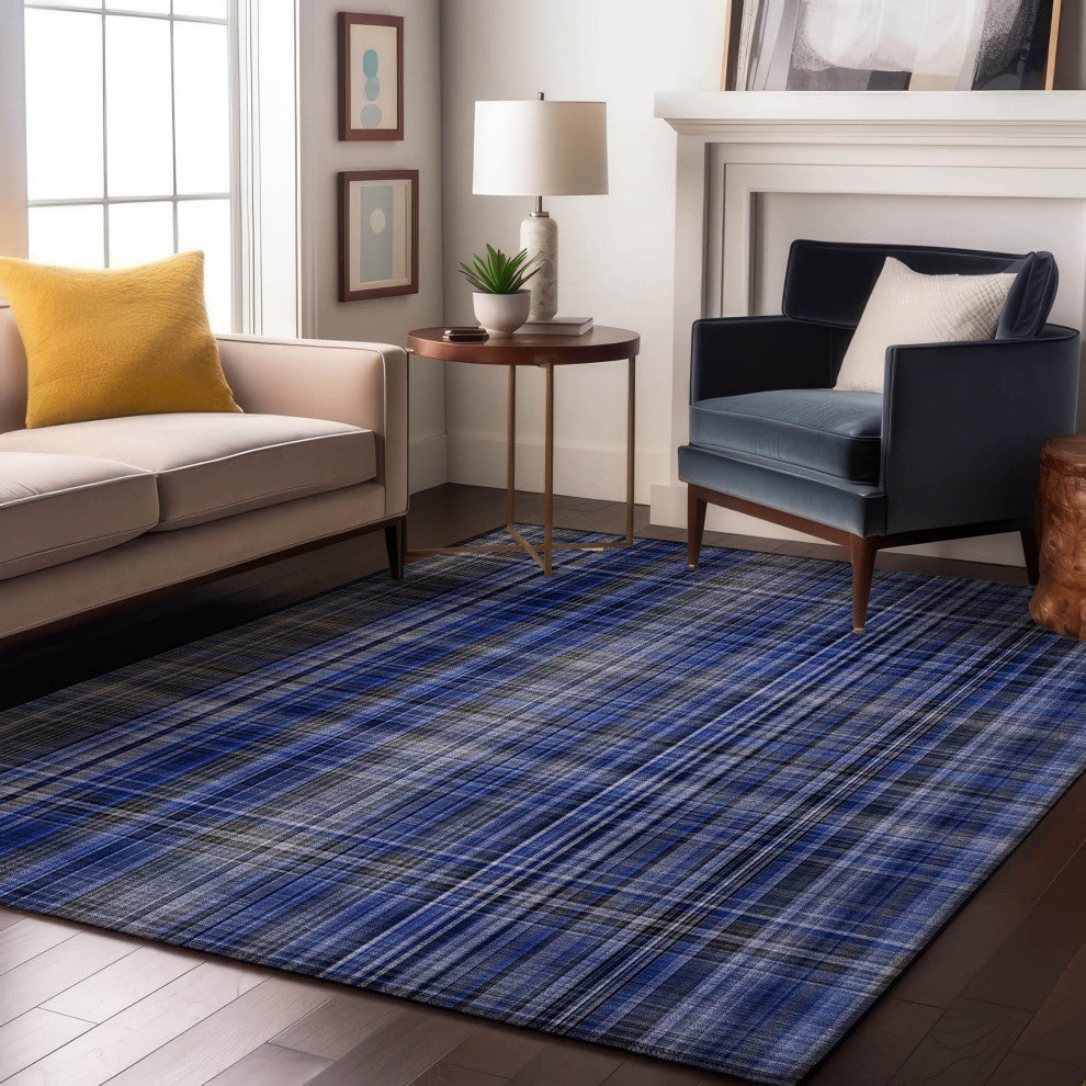 Premium Machine Washable Mayfield AMF541 Navy 2'6" x 3'10" Rug