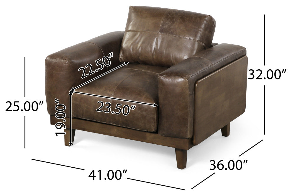 Connor Contemporary 3-Piece Oversized Living Room Sofa Set, Espresso/Dark Walnut