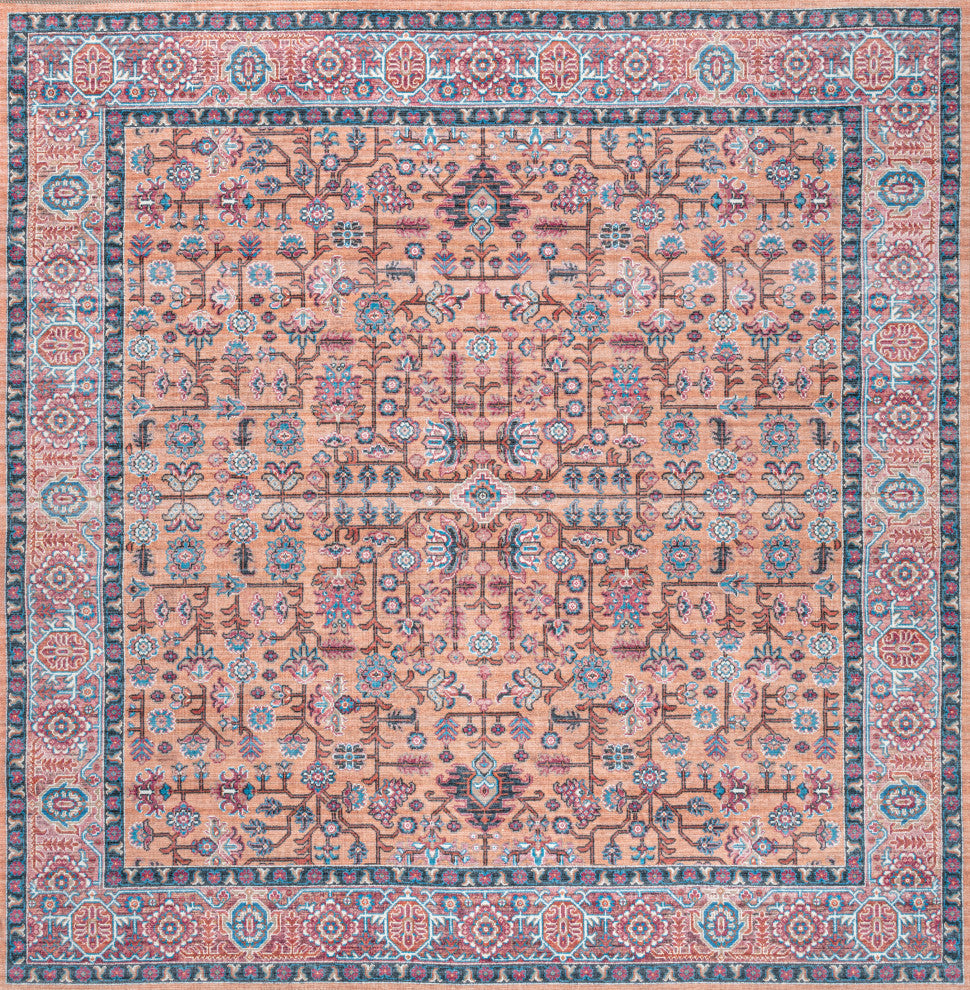 Kemer All-Over Persian Machine-Washable Area Rug