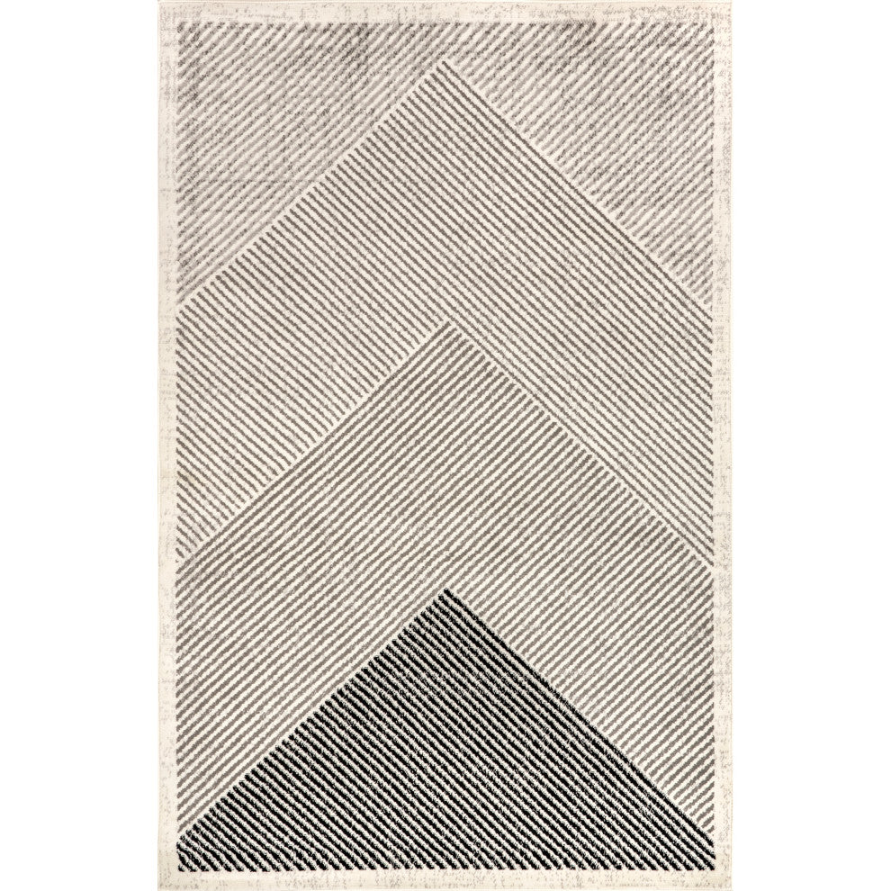Nuloom Charline Modern Mountain Area Rug, Grey 6'7"x9'