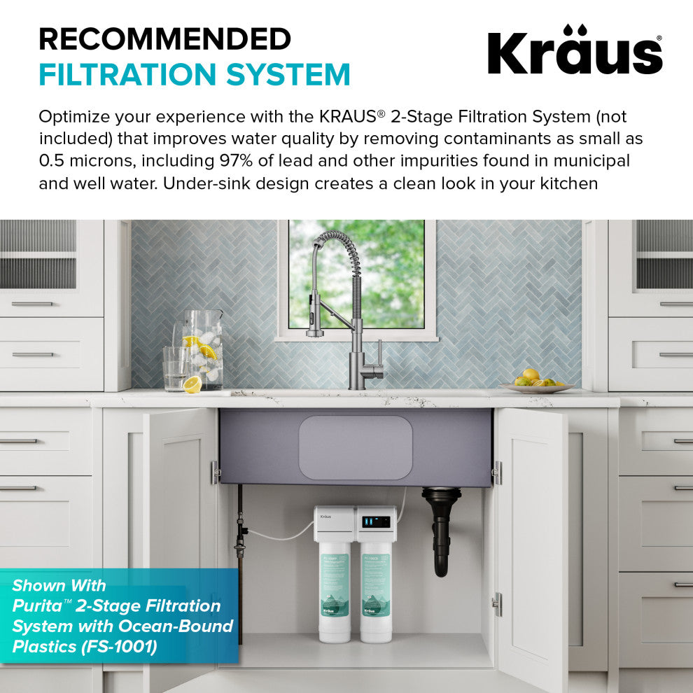 Bolden Commercial Style 2-Function Pull-Down 1-Handle 1-Hole Kitchen Faucet, Chrome (Filter Kitchen Faucet)