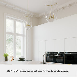 Hunter Sacha Alturas Gold 3 Light Pendant Ceiling Light