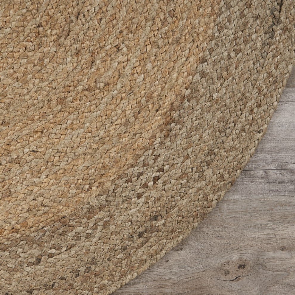 9' Natural Toned Oval Shaped Area Rug