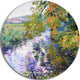 Fall In Amazing Colors, Landscape Painting Disc Metal Wall Art, 23"