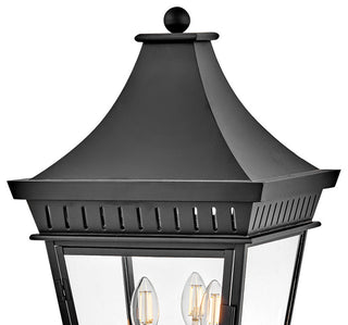 Hinkley Chapel Hill Large Pier Mount Lantern, Museum Black