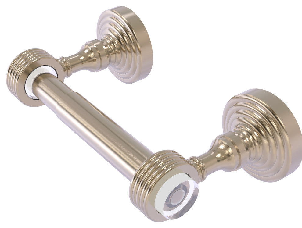 Pacific Grove 2-Post Toilet Paper Holder with Groovy Accents, Antique Pewter