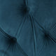 GDF Studio Maelyn Modern Glam Tufted Velvet Round Ottoman, Teal