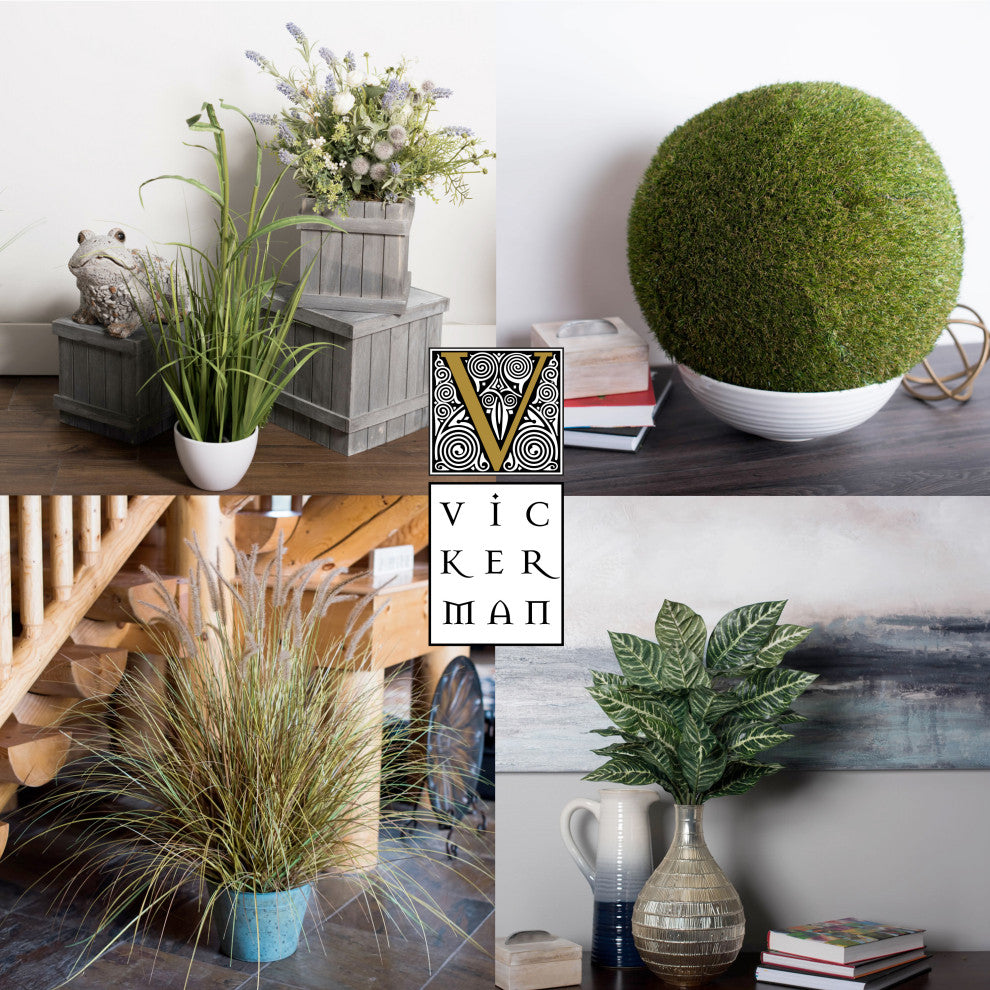 Vickerman 17" Green Cactus in Concrete Pot