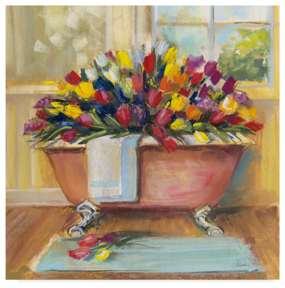 Carol Rowan 'Bathtub Bouquet II' Canvas Art