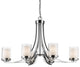 Zlite 426-6-CH 6-Light Chandelier, Clear Outside/Matte Opal Inside