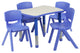 Roseto FFIF33038 Five Piece Plastic Framed Classroom Set - Blue