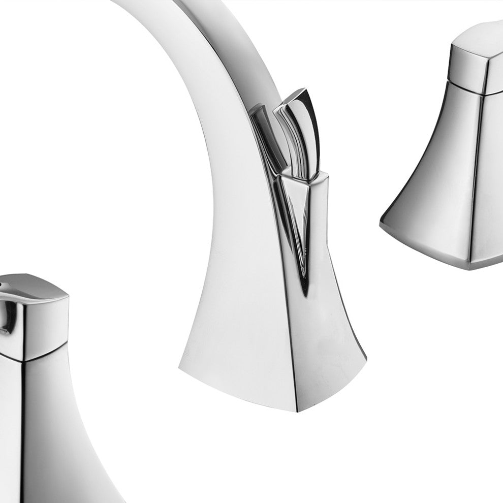 Abbie Two-Handle 8-Inch Widespread Bathroom Faucet Polished Chrome