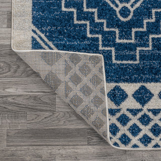 Amir Moroccan Beni Souk Rug, Navy/Ivory, 4 X 6