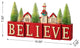 14"L Christmas Wooden Table Decor