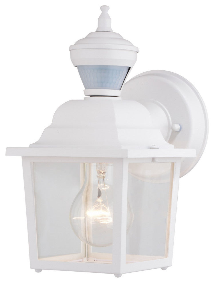 Bedford One Light Outdoor Motion Sensor Wall Light in Textured White