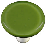 Olive Green Knob Round, Black Post