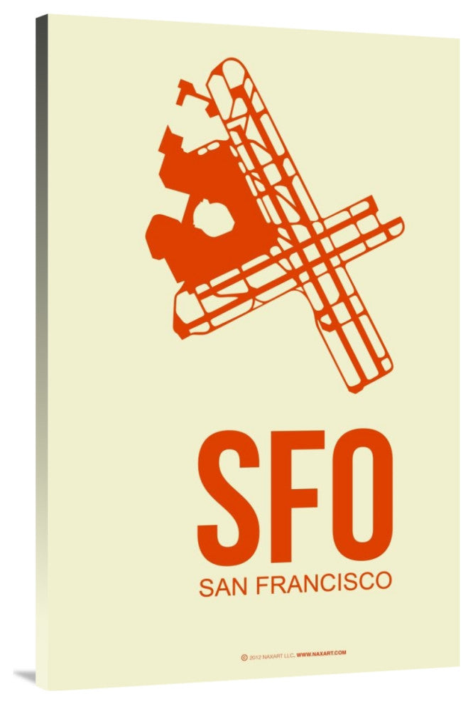 "SFO San Francisco Poster 1" Fine Art Print